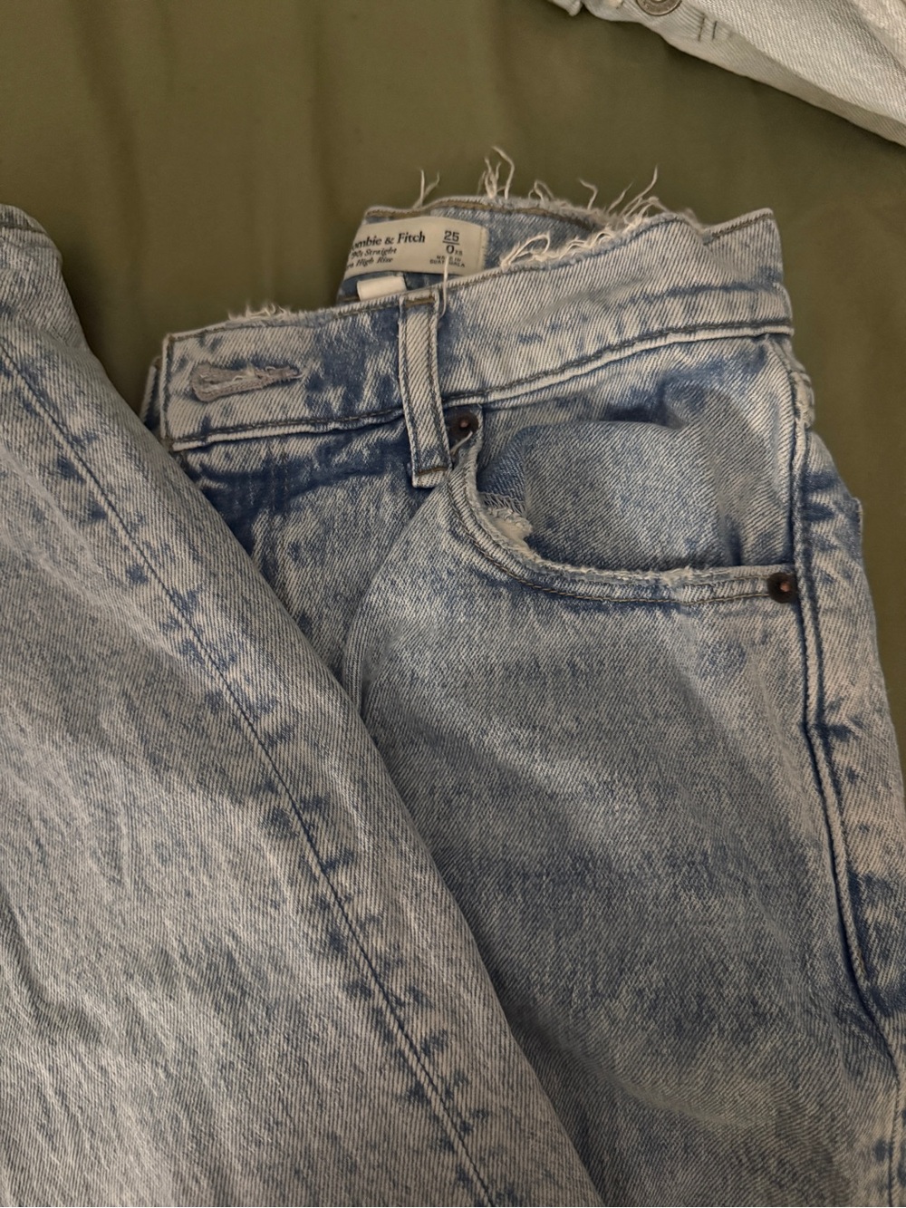 Abercrombie & Fitch Light Wash Straight-Leg Jeans